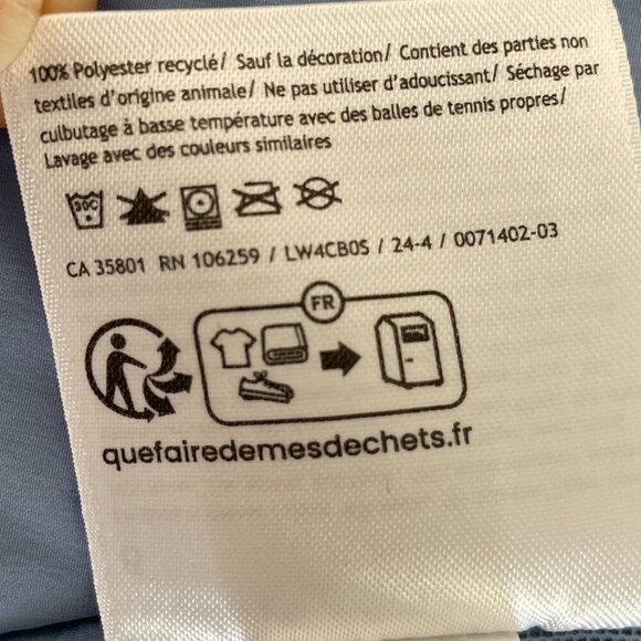 Lululemon Down For It All White Goose Down Fill Full Zip Running Vest Blue Sz 6 - Picture 11 of 15